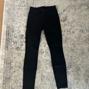 MOTHER Button Fly Black Jeans